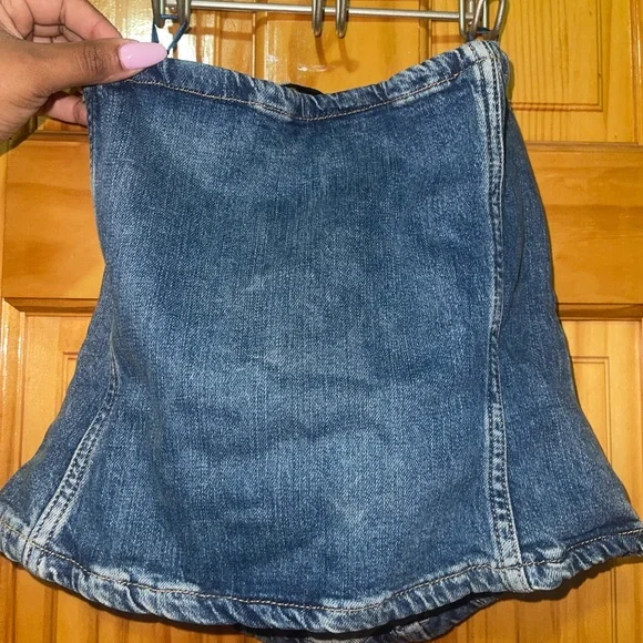 Zara corset style denim top - Picture 4 of 6